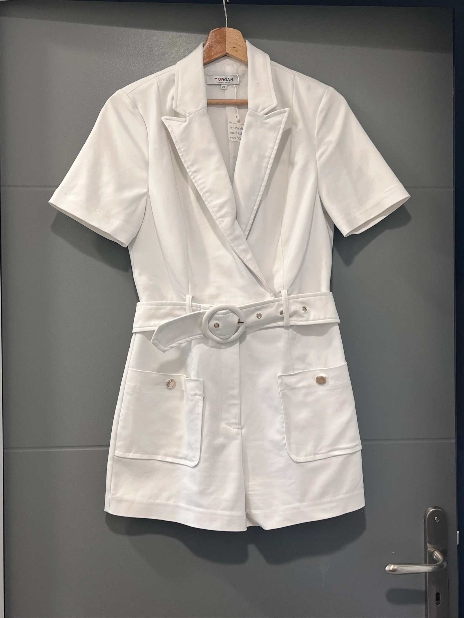 Combishort blanche Morgan T36